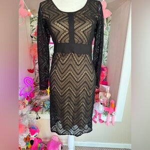 M.S.S.P. Elegant Black Lace Dress